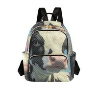Ttylsdd Cows in The Flowers - Mochila para mujer, bolso de hombro para mujer, casual, para la universidad, viajes, pequeña, Vacas en las flores, M