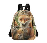 Ttylsdd Fox in The Forest - Mochila para mujer, bolso de hombro para mujer, casual, para la universidad, viajes, pequeña, Fox in the Forest, S
