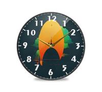 Ttylsdd Reloj de pared funciona con pilas, 12 pulgadas, ilustración de planeta, silencioso, no, redondo, decorativo, para cocina, dormitorio, sala de estar, oficina
