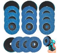 TTYSHIP® 16 discos de láminas, 50 mm x 10 mm, grano 40/60/80/120, discos de 50 mm para acero inoxidable, metal y madera
