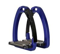 TTZGMTRC Estribo de Aluminio, estribos Antideslizantes, estribos de equitación de Aluminio cómodos y duraderos con Estribo Ancho para Mayor Estabilidad y Seguridad,Azul
