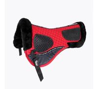 TTZGMTRC Mantilla de Silicona Antideslizante para Caballos - Almohadilla de Gel amortiguadora para Salto y equitación, Máximo Soporte y Estabilidad, para equitación Inglesa,Rojo,Set