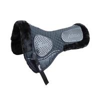 TTZGMTRC Mantilla de Silicona Antideslizante para Caballos - Almohadilla de Gel amortiguadora para Salto y equitación, Máximo Soporte y Estabilidad, para equitación Inglesa,Negro,Set
