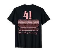 Tu 41 Viene Dios Fe Christian (Sobre Negro) Camiseta