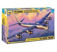 Tu-95 Soviet Turboprop Strategic Bomber 1:144 Plástico Modelo Kit Zvezda