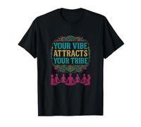 Tu Ambiente atrae a tu Tribu Diseño de Mandala de Yoga Bohemio Camiseta
