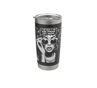 Tu aprobación no es necesaria Chica negra afroamericana Vaso térmico de acero inoxidable de doble pared