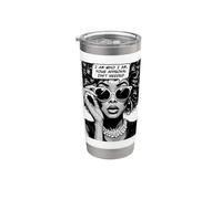 Tu aprobación no es necesaria Chica negra afroamericana Vaso térmico de acero inoxidable de doble pared