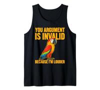 Tu argumento no es válido Diseño de Loro Camiseta sin Mangas