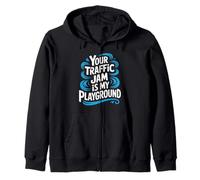 Tu atasco de tráfico es mi patio de recreo en bicicleta Sudadera con Capucha