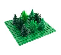 Tu bosque Lego: juego de 8 piezas de árbol con placa verde de 16 x 16 para una construcción sin límites