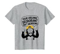 Tu Desodorante orgánico no Funciona - Funny Stinky People Camiseta, Niños, Gris Jaspeado, 8 años