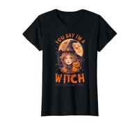 Tú, di Que Soy una Bruja como si Fuera una Mala Cosa Linda Bruja Camiseta gráfica económica, Mujer, Negro, XL