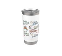 Tu Dios es mucho más grande Afirmaciones de fe cristiana Vaso térmico de acero inoxidable de doble pared