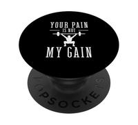 Tu Dolor no es mi Ganancia Divertidos Objetivos de Salud Entrenador Físico PopSockets PopGrip Adhesivo