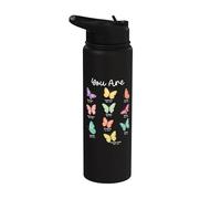 Tú eres Butterfly Faith Jesus Bible Christian Inspirational Stainless Steel Insulated Water Bottle