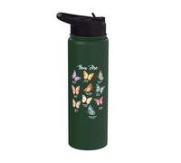 Tú eres Butterfly Faith Jesús Cross Christian Inspirational Stainless Steel Insulated Water Bottle