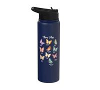 Tú eres Butterfly Faith Jesús Cross Christian Inspirational Stainless Steel Insulated Water Bottle
