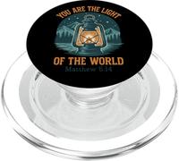 Tú Eres la luz del Mundo - Mateo 5:14 Estilo Vintage PopSockets PopGrip para MagSafe