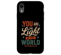 Tú Eres la luz del Mundo Mateo 5 14 Fe Cristiana Carcasa para iPhone XR