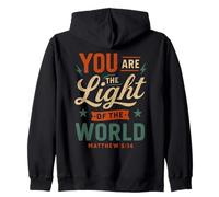 Tú Eres la luz del Mundo Mateo 5 14 Fe Cristiana Sudadera con Capucha