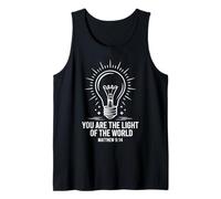 Tú Eres la luz del Mundo Mateo 5:14 Seguidor de Cristo Camiseta sin Mangas