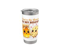 Tú eres la miel de mi amor por los amantes de la comida kawaii de Biscuit Vaso térmico de acero inoxidable de doble pared