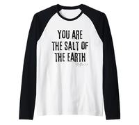 Tú Eres la Sal de la Tierra Mateo 5:13 Biblia Fe Camiseta Manga Raglan