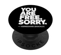 Tu Eres Libre Kierkegaard (Básicamente) PopSockets PopGrip Adhesivo