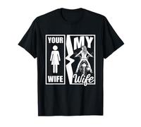 Tu Esposa es Simple, mi Esposa, Motera, Esposa, Motocicleta de San Valentín Camiseta