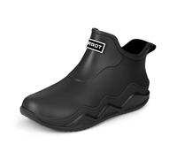 Tu experiencia en días lluviosos con zapatos de lluvia para mujer Diseño perfecto para el clima de primavera y verano Cómodo Cobertura total Ideal para días lluviosos Botas Botas Lluvia (Black, 40)