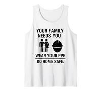 Tu Familia te Necesita, USA tu EPP | Regalo de Seguridad en el Lugar de Trabajo Camiseta sin Mangas