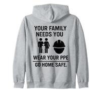 Tu Familia te Necesita, USA tu EPP | Regalo de Seguridad en el Lugar de Trabajo Sudadera con Capucha