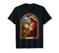 Tu fe te ha Hecho Entero Jesús curativo Mosaico Arte Camiseta