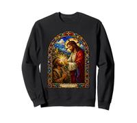 Tu fe te ha Hecho Entero Jesús curativo Mosaico Arte Sudadera