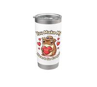 Tú haces que mi corazón se vaya, coqui, linda cita de amor boricua y coqui Vaso térmico de acero inoxidable de doble pared