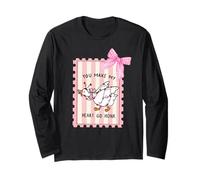 Tú Haces Que mi corazón Toque la bocina, Divertido pájaro del Amor con Forma de Ganso de San Valentín Manga Larga