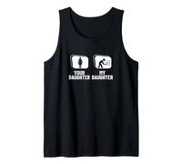Tu hija, mi hija, papá, mamá, orgullosa, divertida, mujer Camiseta sin Mangas