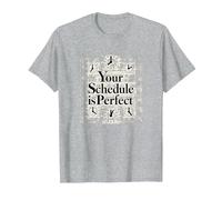 Tu horario Gestión del Tiempo Motivacional Camiseta, Hombre, Gris Jaspeado, S