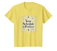 Tu horario Gestión del Tiempo Motivacional Camiseta, Niños, Limón, 6 años