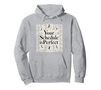 Tu horario Gestión del Tiempo Motivacional Sudadera con Capucha, Unisex para Adultos, Gris Jaspeado, XL
