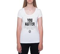 Tú Importas Tu Energía Ciencia Divertida Camiseta De Manga Corta Blanca con Cuello Redondo para Mujer T-Shirt Short Sleeve White Crewneck tee For Women