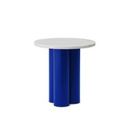 Normann Copenhagen Mesa auxiliar Dit Ø40 cm White Carrara-bright blue