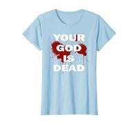 Tu Nine Dios Inch Está Nails Muerto Ateo Ambient Dogma Metal Camiseta, Mujer, Azul Bebé, XL
