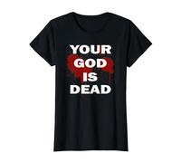Tu Nine Dios Inch Está Nails Muerto Ateo Ambient Dogma Metal Camiseta, Mujer, Negro, S