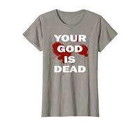 Tu Nine Dios Inch Está Nails Muerto Ateo Ambient Dogma Metal Camiseta, Mujer, Pizarra, L