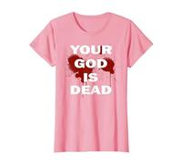 Tu Nine Dios Inch Está Nails Muerto Ateo Ambient Dogma Metal Camiseta, Mujer, Rosado, L