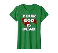 Tu Nine Dios Inch Está Nails Muerto Ateo Ambient Dogma Metal Camiseta, Mujer, Verde Kelly, 3XL