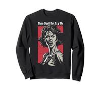 Tú no me Pruebas, Estado de ánimo 24:7 Retro Pop Art Angry Woman Sudadera