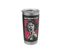 Tú no me pruebas, estado de ánimo 24:7 Retro Pop Art Angry Woman Vaso térmico de acero inoxidable de doble pared